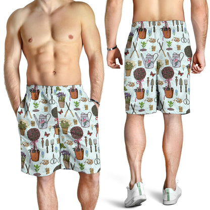 Gardening Pattern Print Design G01 Mens Shorts