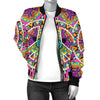 Peace Sign Pattern Print Design A03 Women's Bomber Jacket