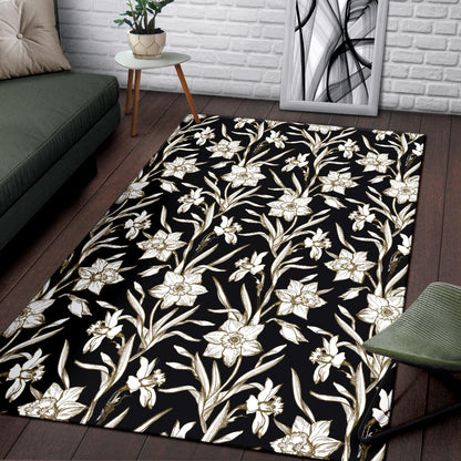 Daffodils Pattern Print Design DF06 Area Rugs