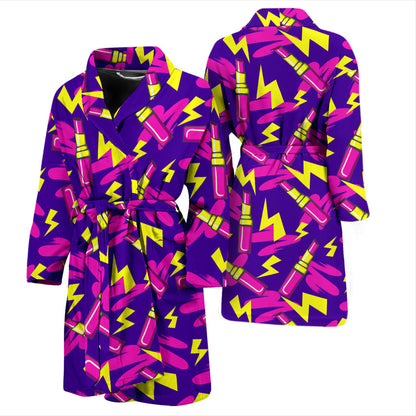 Lipstick Pattern Print Design LT04 Men Bathrobe