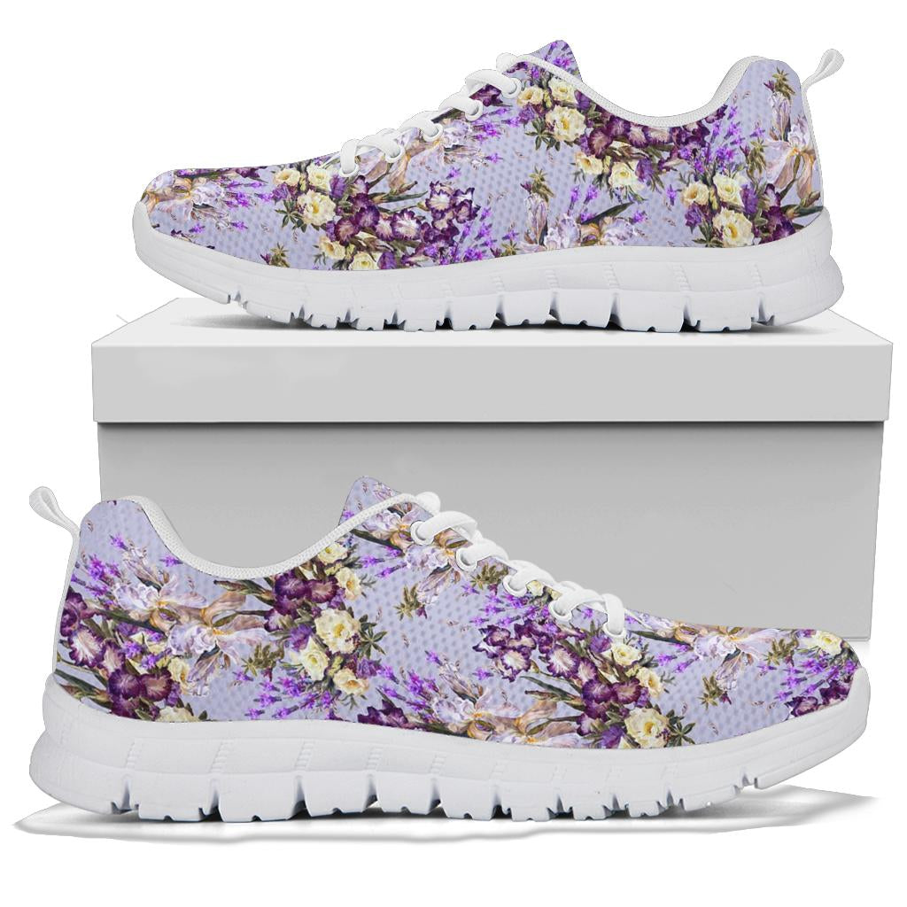 Iris Pattern Print Design IR07 Sneakers White Bottom Shoes