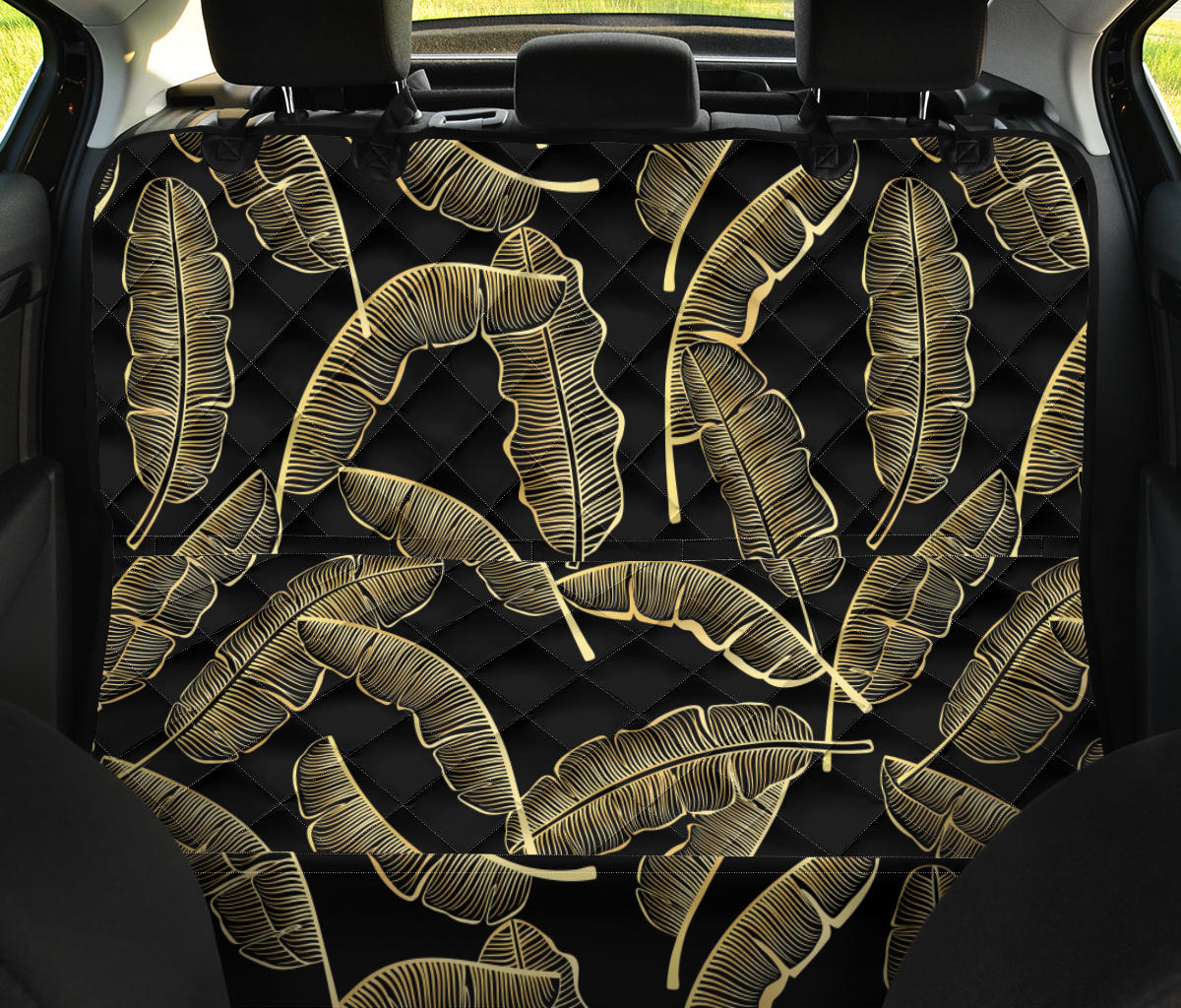 Banana Leaf Pattern Print Design BL07 Rear Dog  Seat Cover