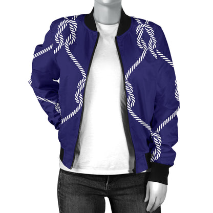 Rope Pattern Print Design A03 Women's Bomber Jacket