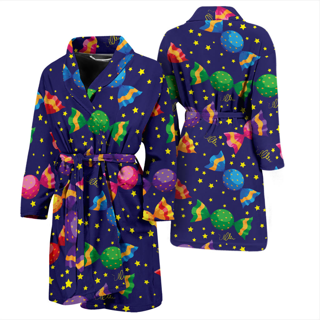 Candy Pattern Print Design CA06 Men Bathrobe