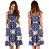 lotus Boho Pattern Print Design LO08 Midi Dress