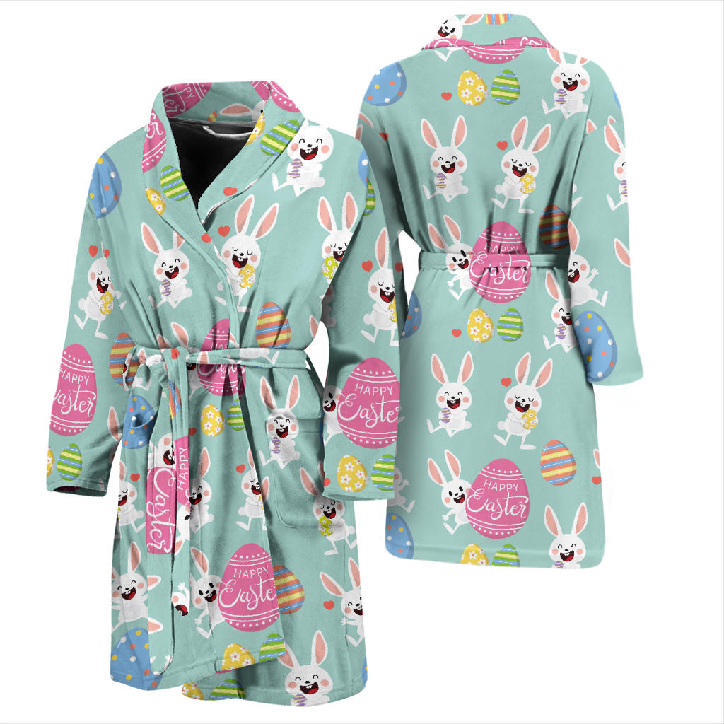 Easter Eggs Pattern Print Design RB014 Men Bathrobe