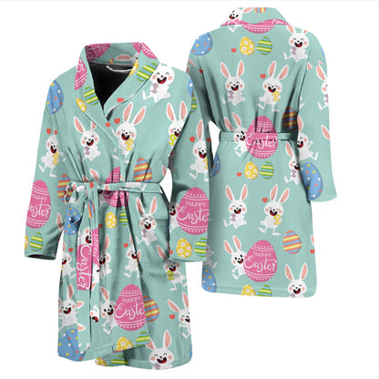Easter Eggs Pattern Print Design RB014 Men Bathrobe