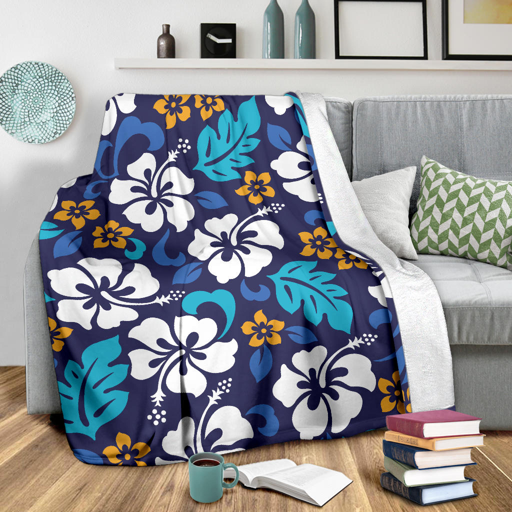 Hibiscus Pattern Print Design HB030 Fleece Blanket