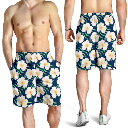 Pink Plumeria Pattern Print Design PM016 Mens Shorts