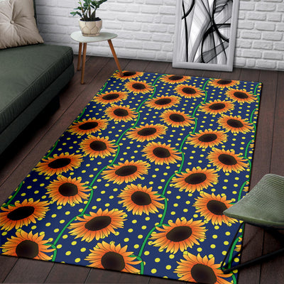 Sunflower Pattern Print Design SF03 Area Rugs