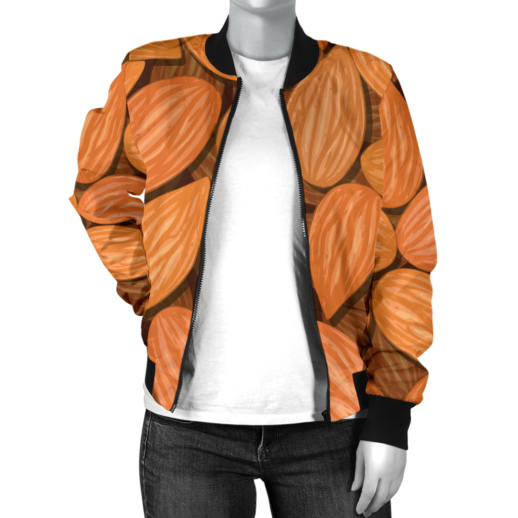 Almond Pattern Print Design 01 Women's Bomber Jacket