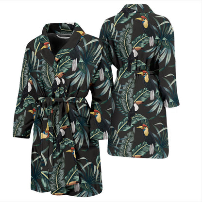 Rainforest Pattern Print Design RF06 Men Bathrobe