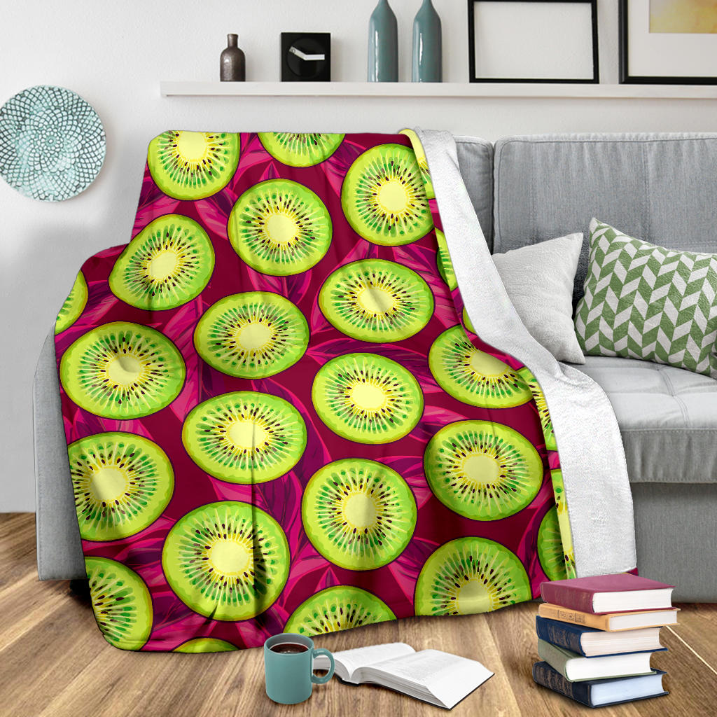 Kiwi Pattern Print Design KW05 Fleece Blanket