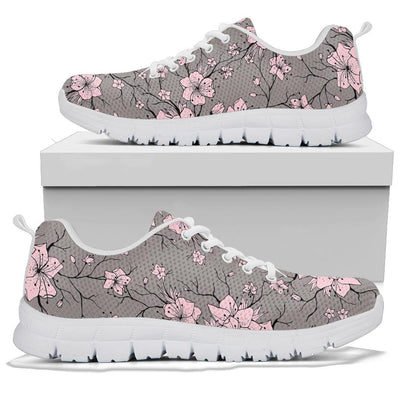 Cherry Blossom Pattern Print Design CB05 Sneakers White Bottom Shoes