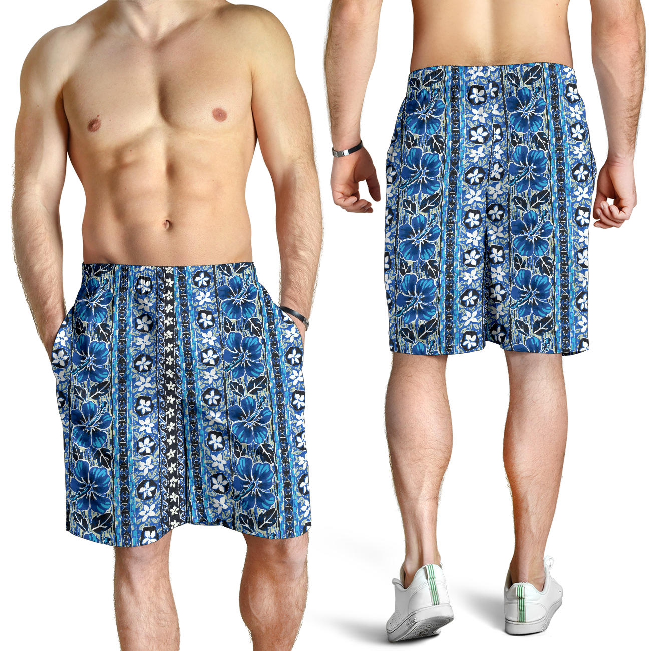 Hawaiian Themed Pattern Print Design H012 Mens Shorts