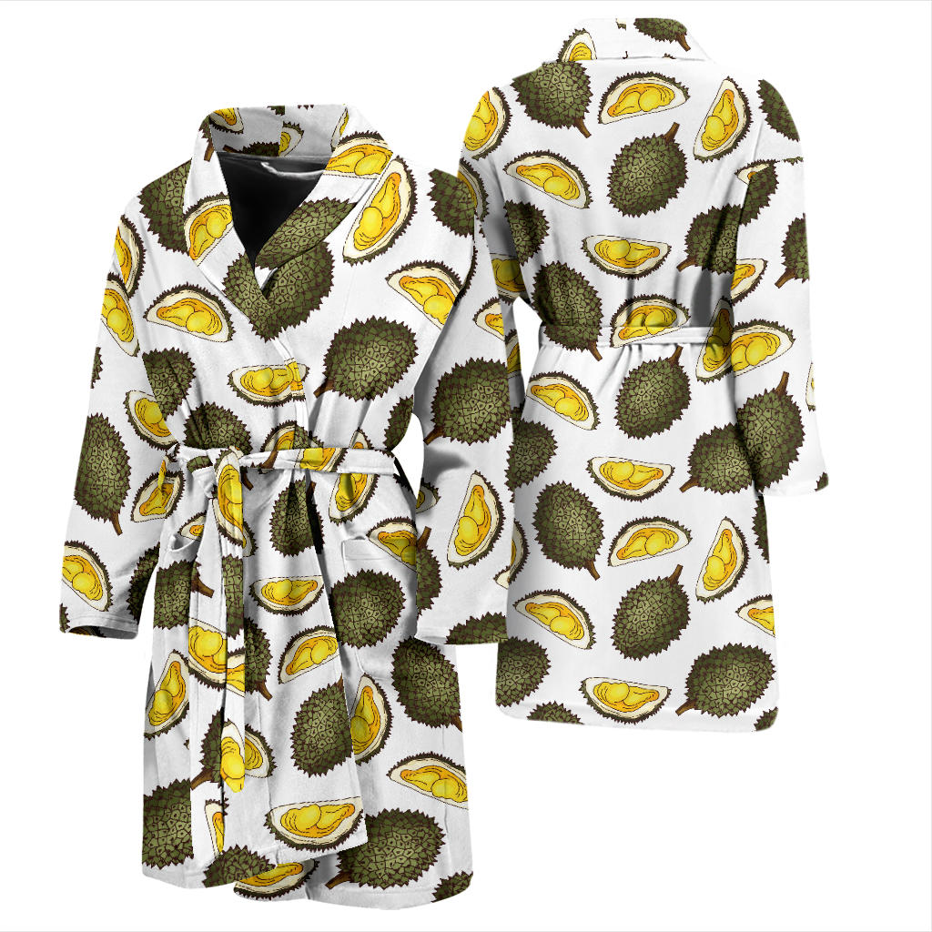 Durian Pattern Print Design DR03 Men Bathrobe