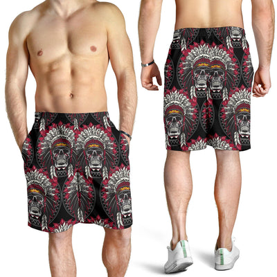 Native Indian Skull Mens Shorts