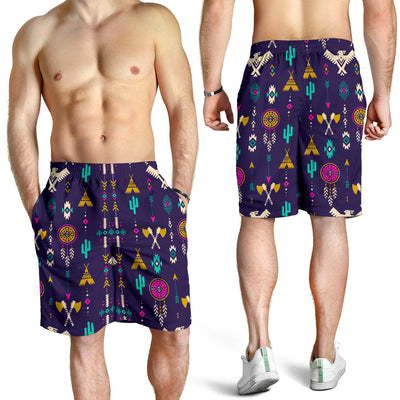 Native American Eagle Indian Pattern Mens Shorts