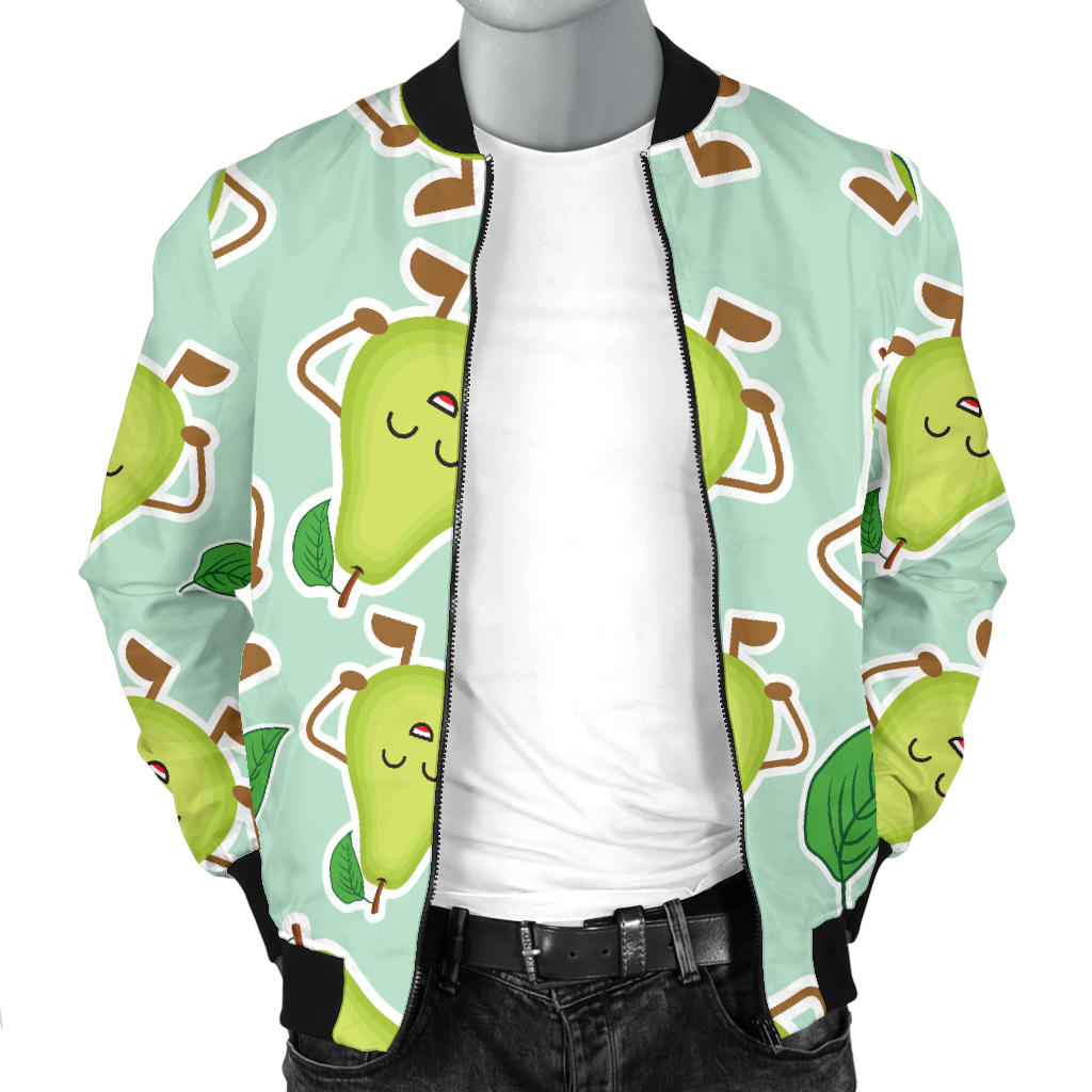 Avocado Pattern Print Design AC011 Men Bomber Jacket