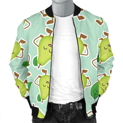 Avocado Pattern Print Design AC011 Men Bomber Jacket