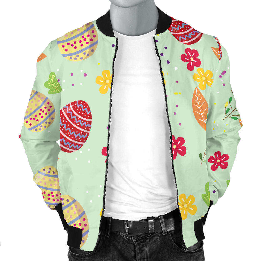 Easter Eggs Pattern Print Design RB07 Men Bomber Jacket