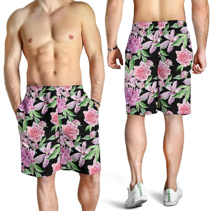 Peony Pattern Print Design PE08 Mens Shorts