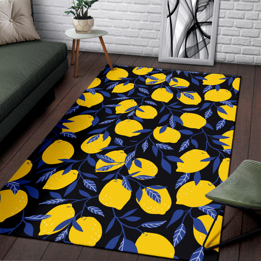Lemon Pattern Print Design LM01 Area Rugs