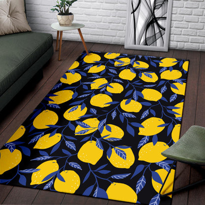 Lemon Pattern Print Design LM01 Area Rugs