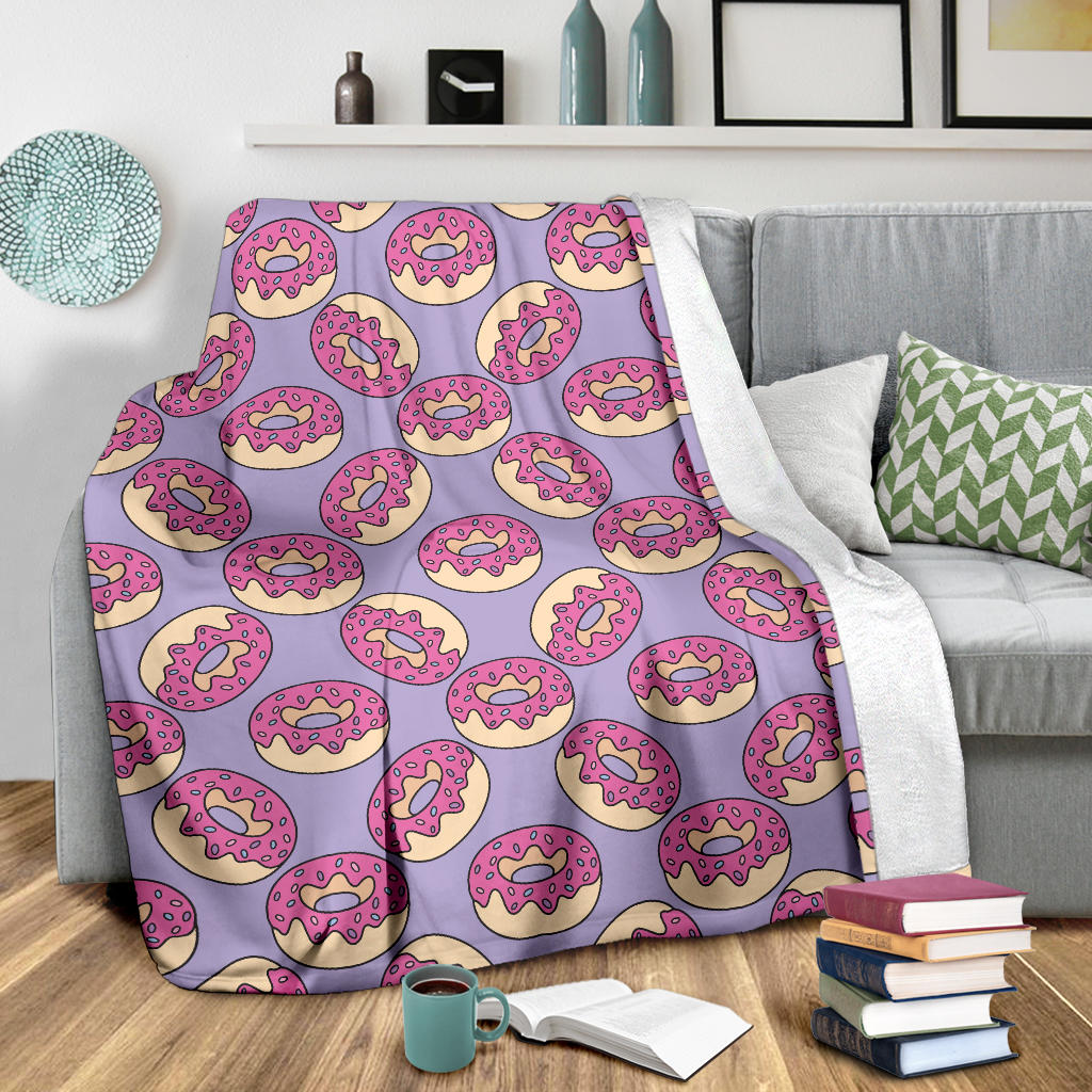 Donut Pattern Print Design DN015 Fleece Blanket