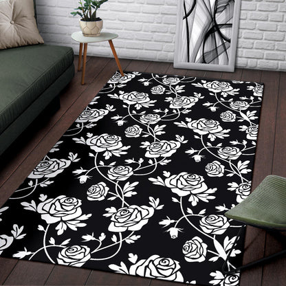 Rose Pattern Print Design RO013 Area Rugs