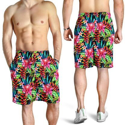 Heliconia Pattern Print Design HL02 Mens Shorts