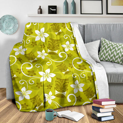 Hawaiian Themed Pattern Print Design H019 Fleece Blanket