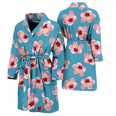 Cherry Blossom Pattern Print Design CB09 Men Bathrobe