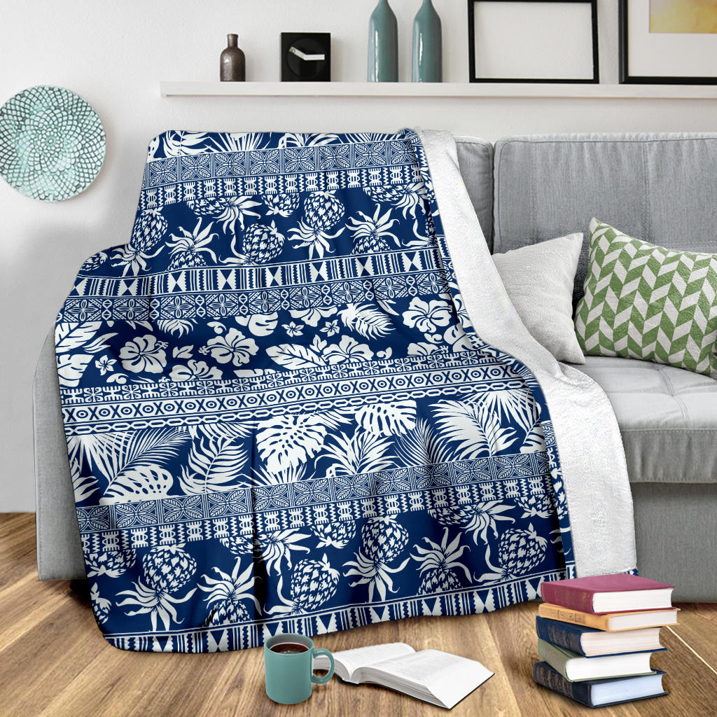 Hawaiian Themed Pattern Print Design H020 Fleece Blanket