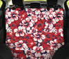 Red Hibiscus Pattern Print Design HB01 Rear Dog  Seat Cover