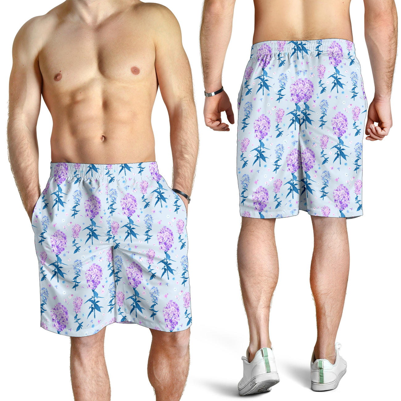 Lilac Pattern Print Design LI05 Mens Shorts