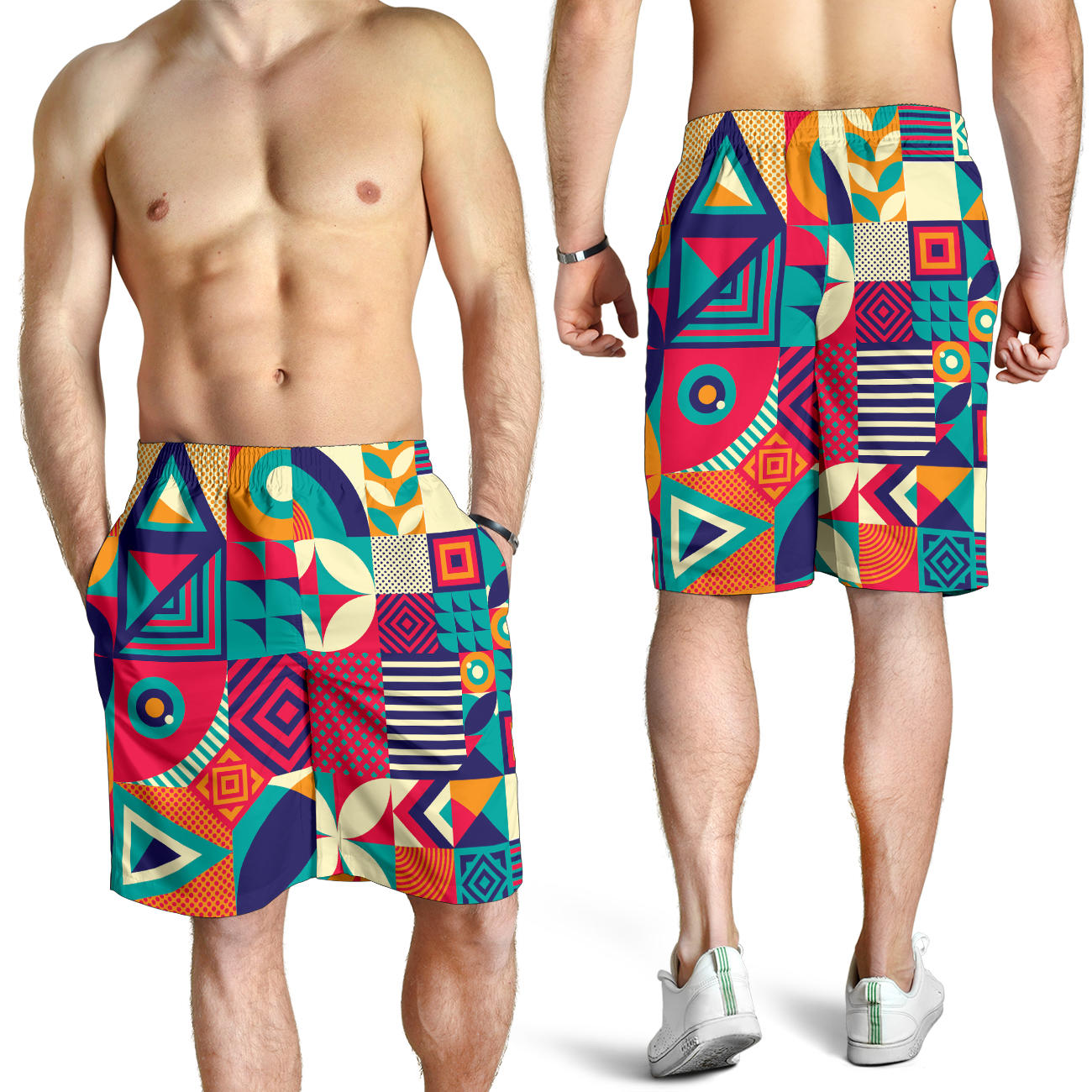 Mosaic Pattern Print Design 03 Mens Shorts