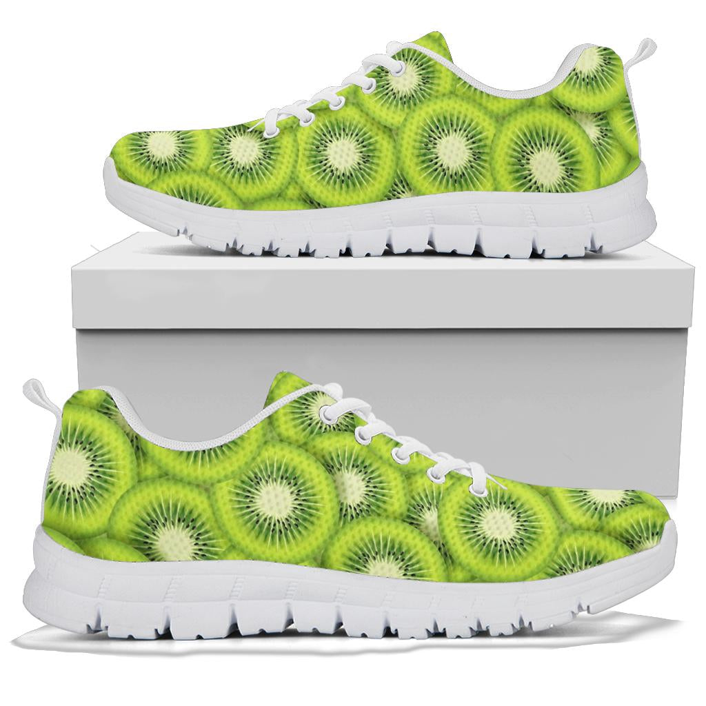 Kiwi Pattern Print Design KW01 Sneakers White Bottom Shoes