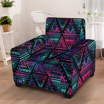 Tribal aztec Dark Multicolor Armchair Slipcover