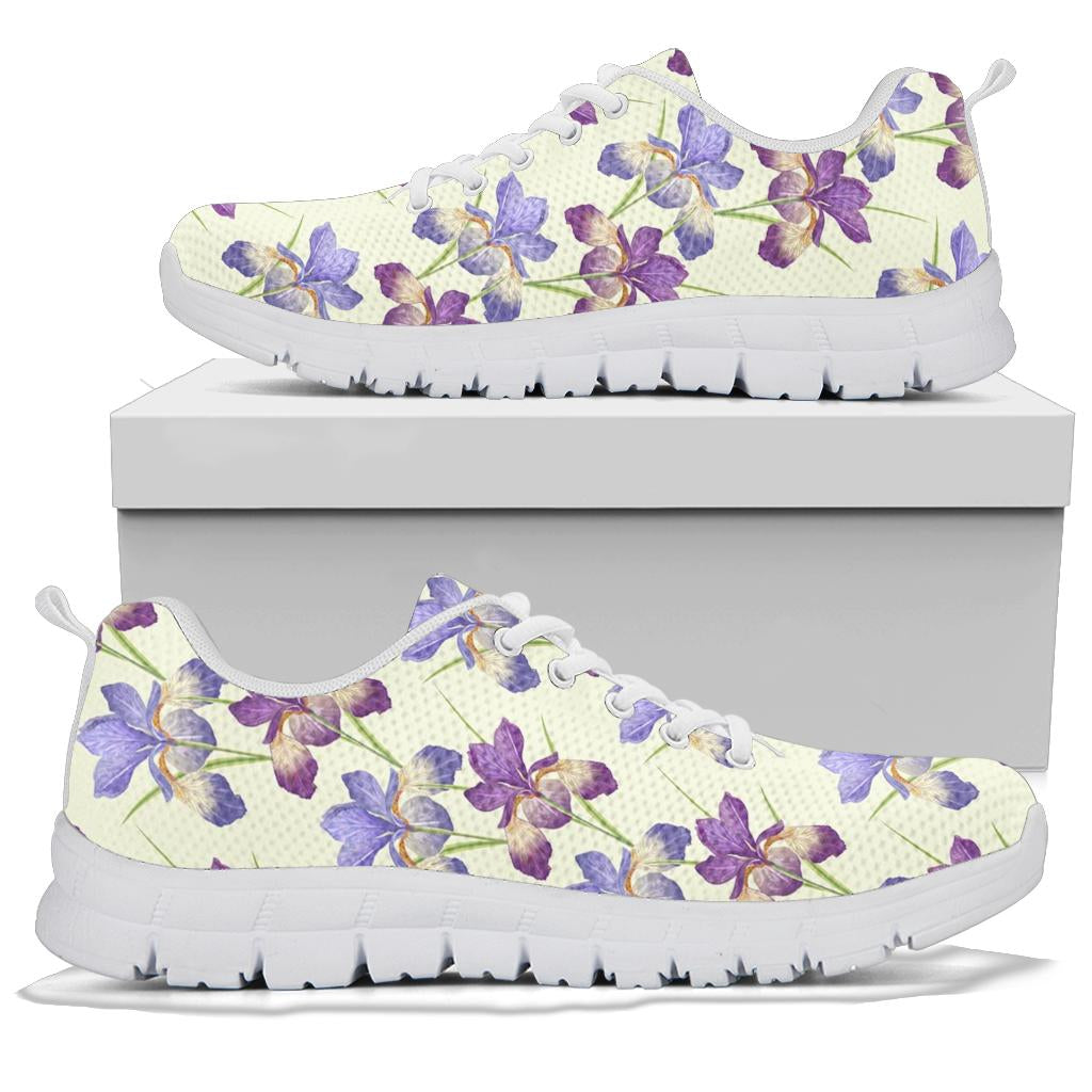 Iris Pattern Print Design IR08 Sneakers White Bottom Shoes