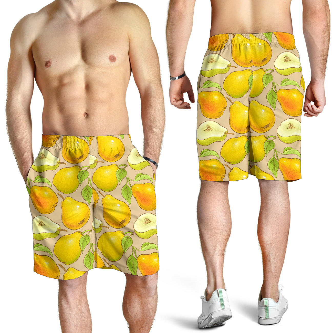 Pear Pattern Print Design PE05 Mens Shorts