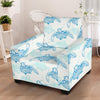 Sea Turtle Pattern Print Design T01 Armchair Slipcover