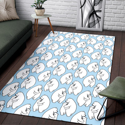 Polar Bear Pattern Print Design PB08 Area Rugs