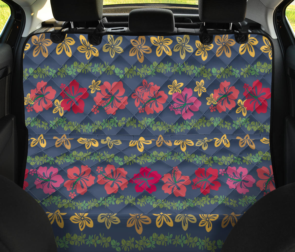 Hawaiian Themed Pattern Print Design H018 Rear Dog  Seat Cover