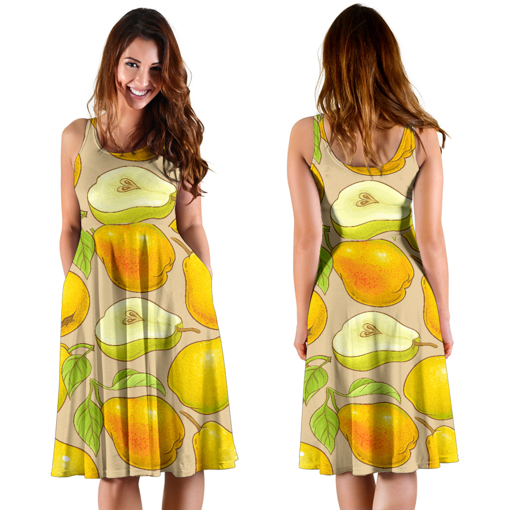 Pear Pattern Print Design PE05 Midi Dress