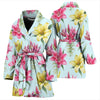 Lily Pattern Print Design LY010 Women Bathrobe