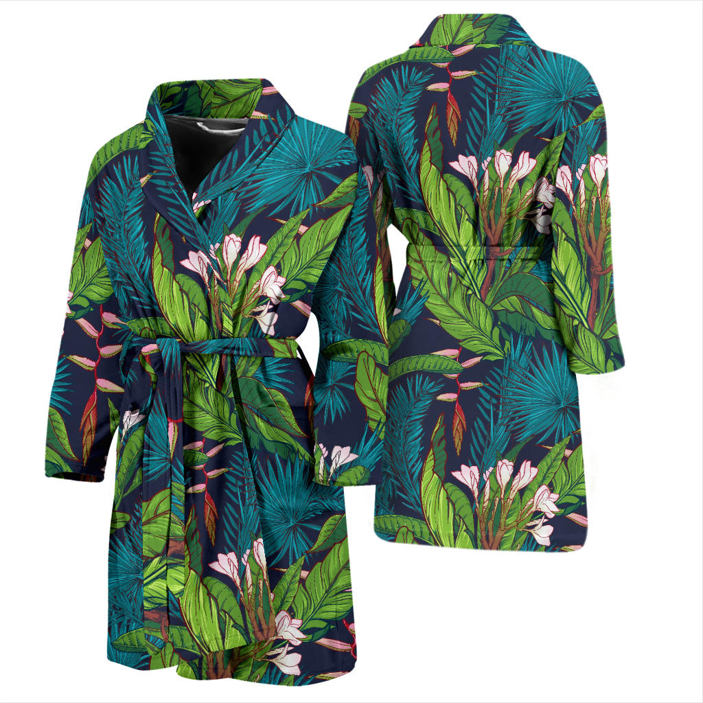 Rainforest Pattern Print Design RF01 Men Bathrobe