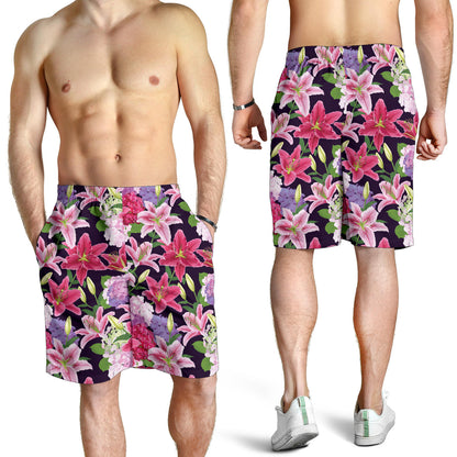 Lily Pattern Print Design LY017 Mens Shorts