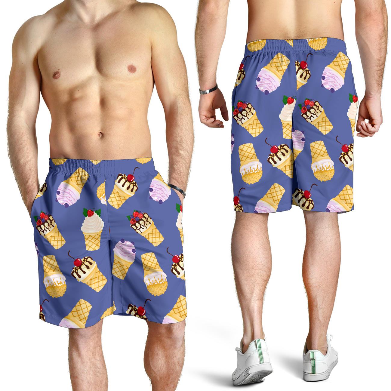 Ice Cream Pattern Print Design IC03 Mens Shorts