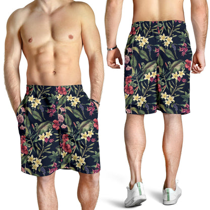 Tropical Flower Pattern Mens Shorts